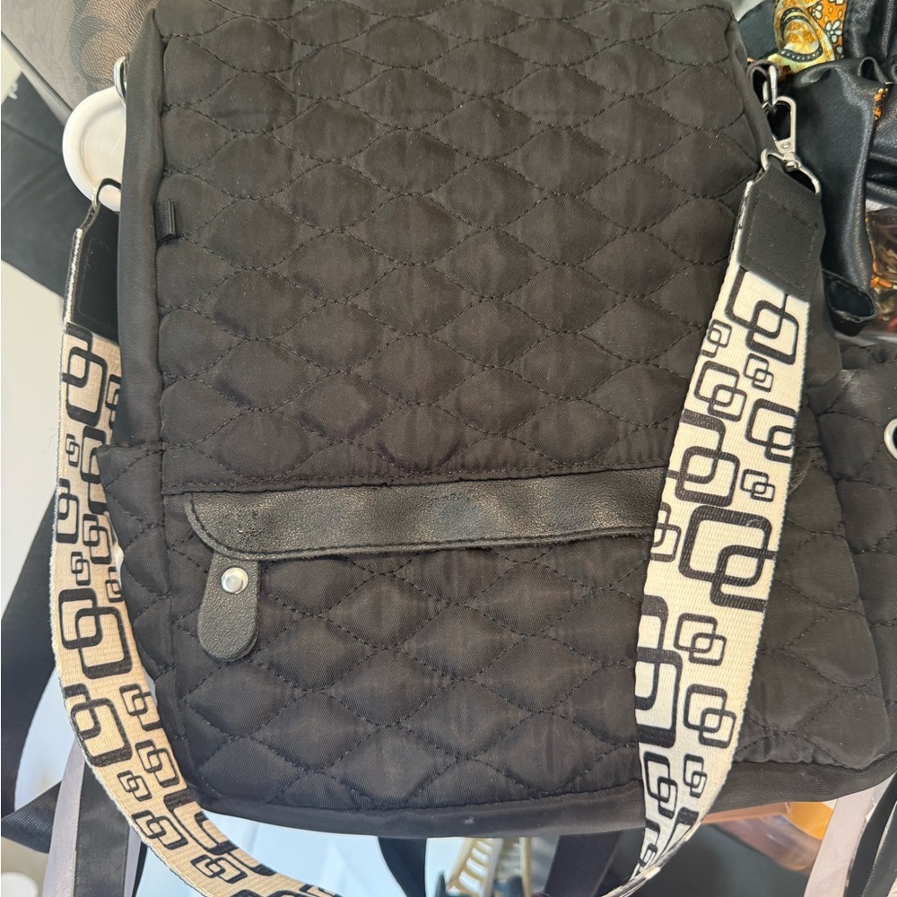 Satin backpack purse EUC